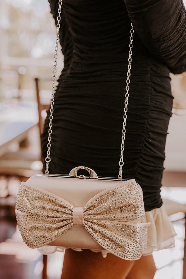 Impressions Simply Grand Rhinestone Embellished Clutch In Champagne