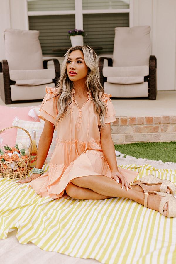 Impressions Simply Heartwarming Shift Dress In Peach