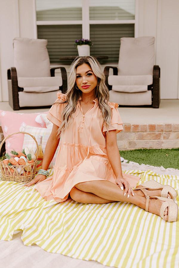 Impressions Simply Heartwarming Shift Dress In Peach