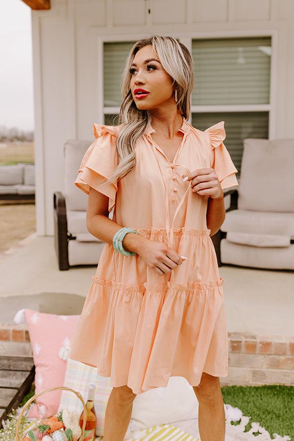 Impressions Simply Heartwarming Shift Dress In Peach
