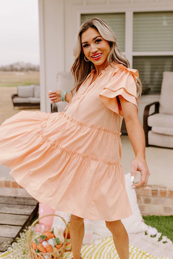 Impressions Simply Heartwarming Shift Dress In Peach