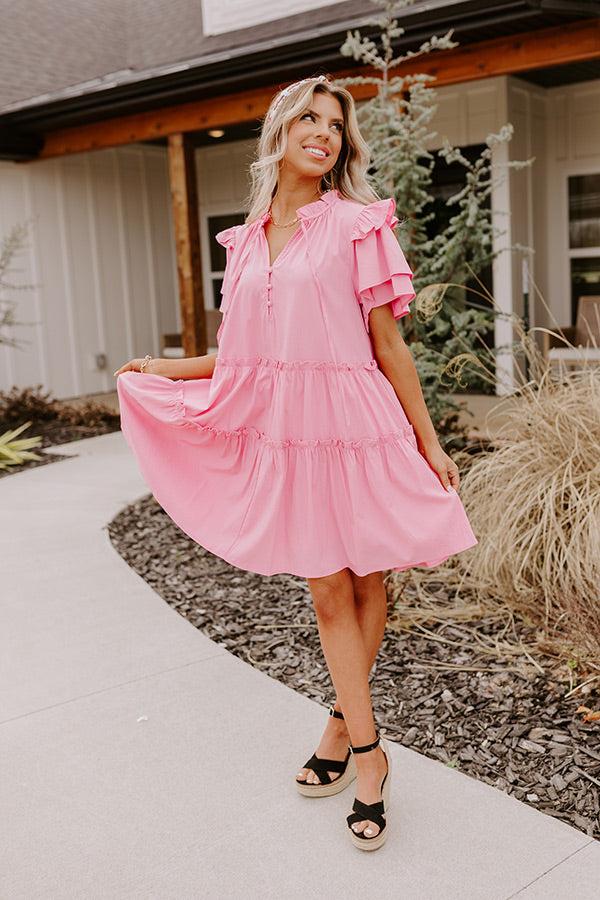 Impressions Simply Heartwarming Shift Dress In Pink