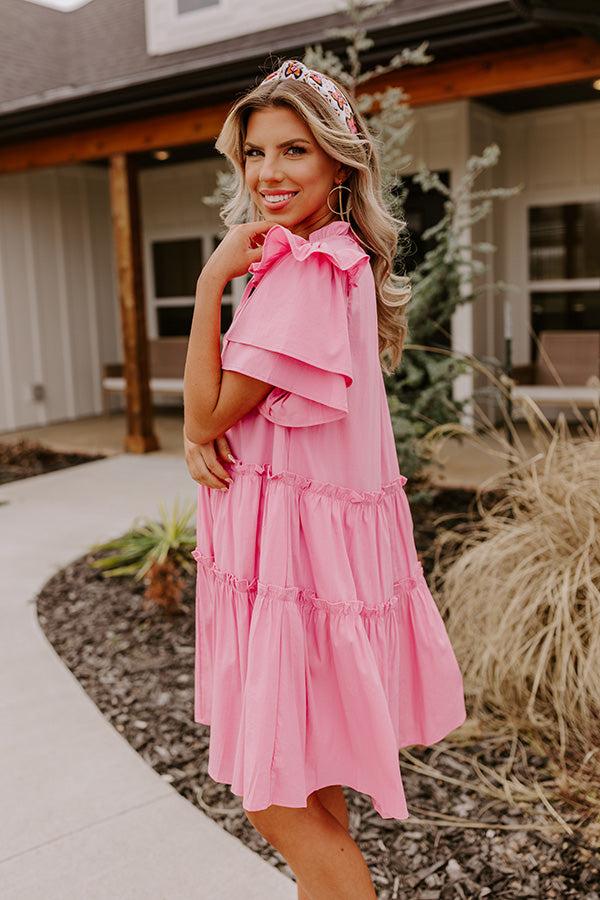 Impressions Simply Heartwarming Shift Dress In Pink