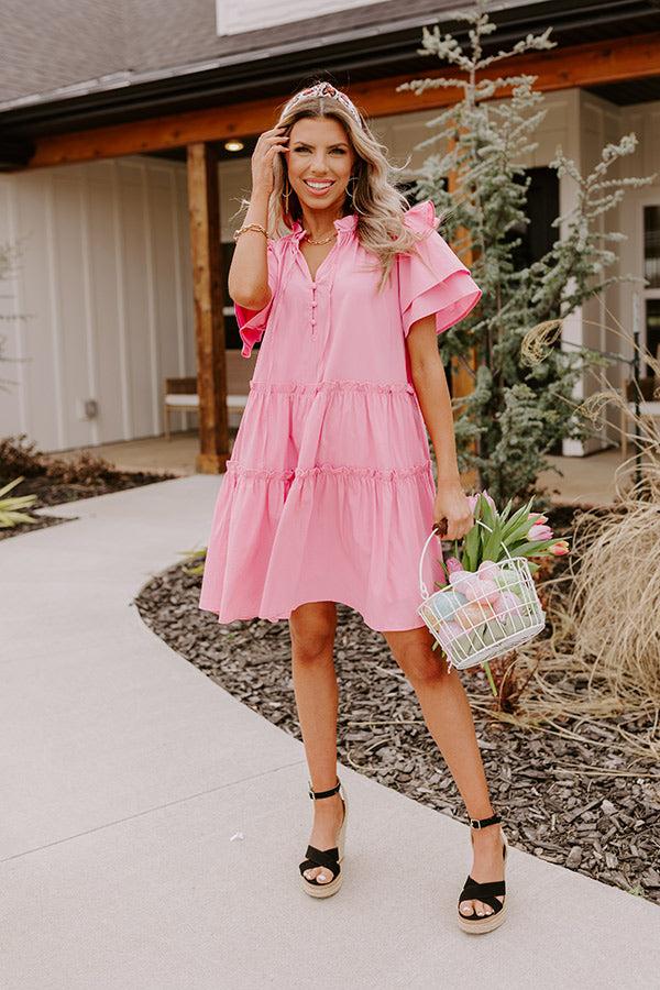Impressions Simply Heartwarming Shift Dress In Pink