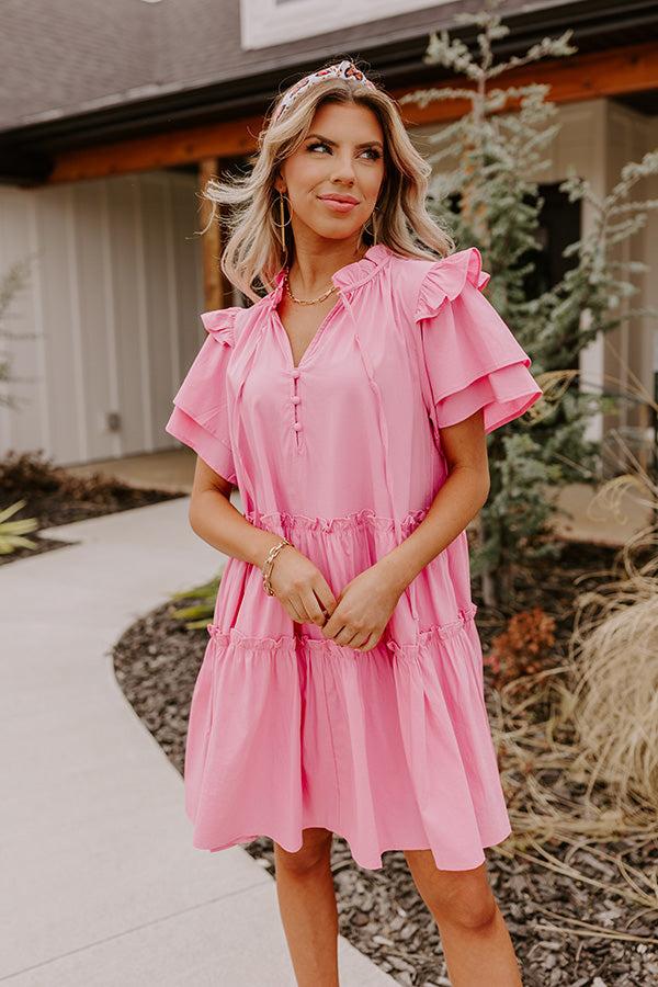 Impressions Simply Heartwarming Shift Dress In Pink
