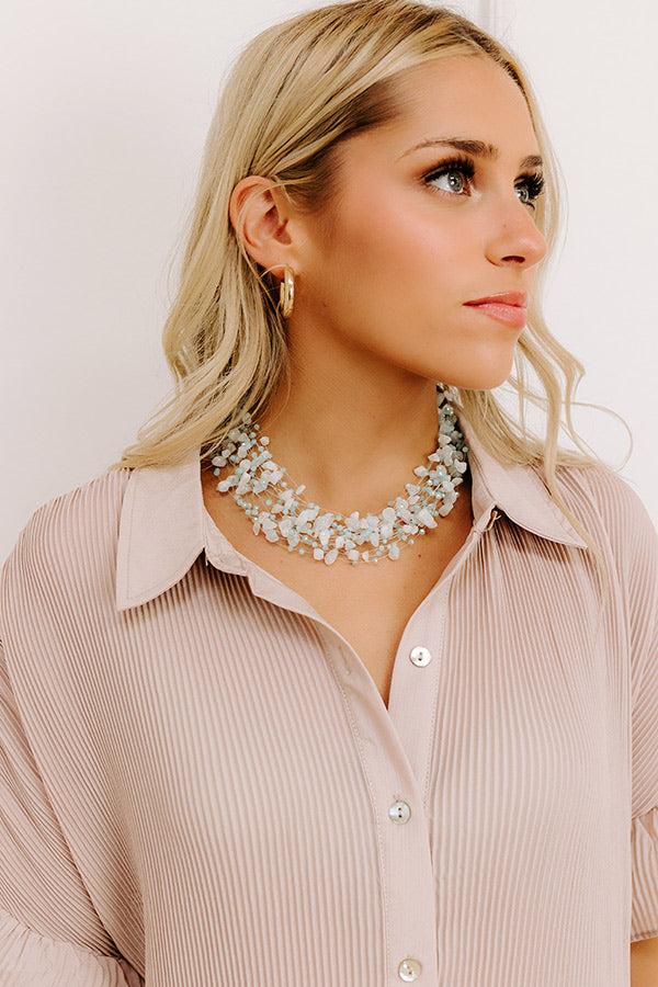 Impressions Simply Sweet Layered Necklace in Light Blue