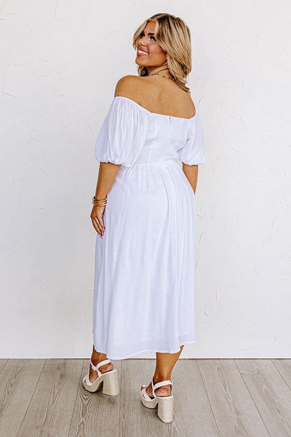 Impressions Simply Unforgettable Midi In White Curves