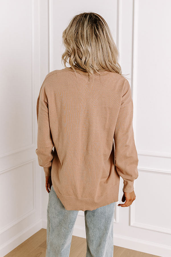 Impressions Sincerely Snuggly Sweater Top In Iced Mocha