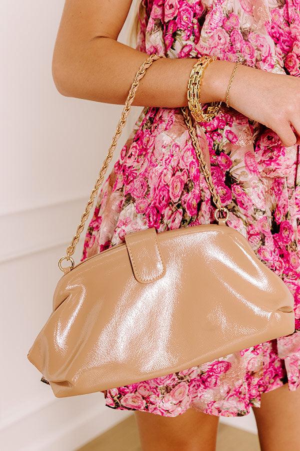 Impressions Skyline Views Patent Purse in Iced Latte