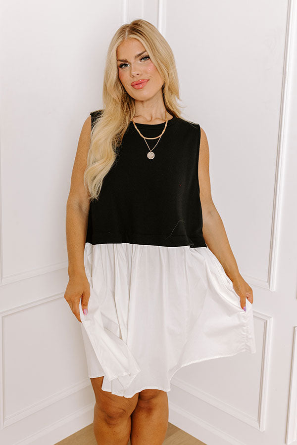 Impressions Small Town Girl Mini Dress In Black Curves