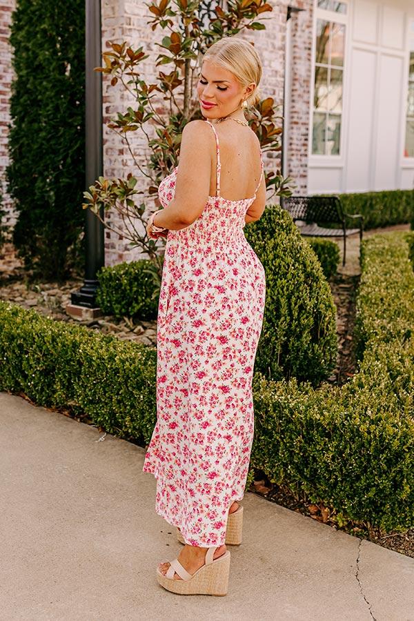 Impressions Smiles And Sunshine Floral Maxi In Ivory Curves