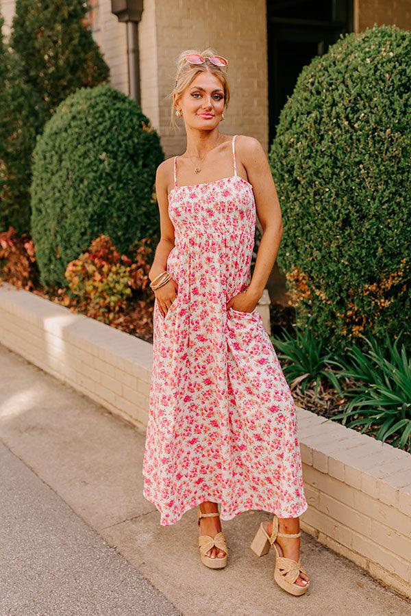 Impressions Smiles And Sunshine Floral Maxi In Ivory