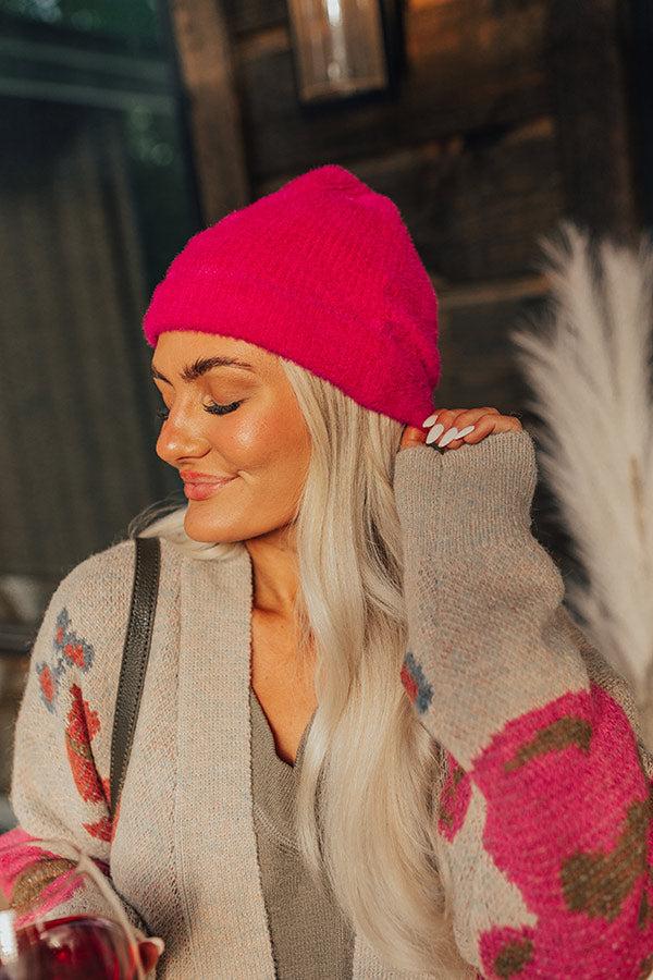 Impressions Snowy Afternoon Ultra Soft Beanie in Fuchsia