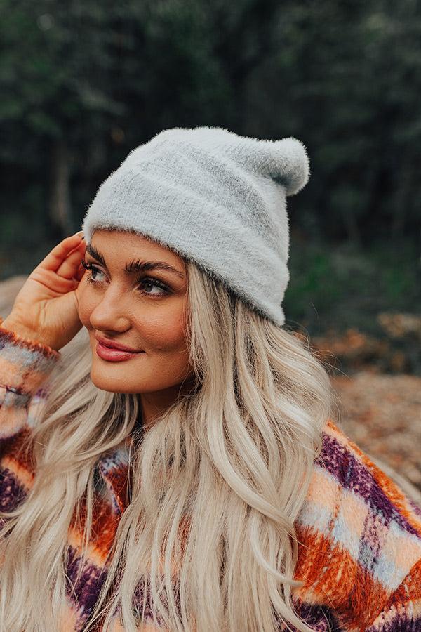 Impressions Snowy Afternoon Ultra Soft Beanie In Sky Blue