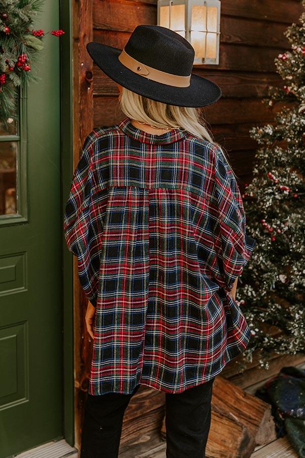 Impressions So Plaid You're Mine Button Up In Black