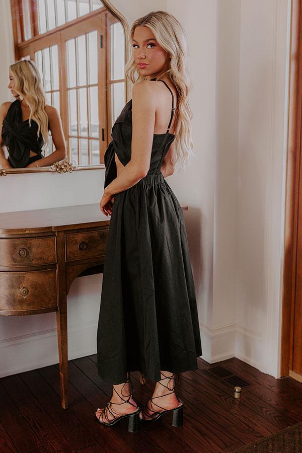 Impressions Social Hour Cut Out Midi Dress In Black