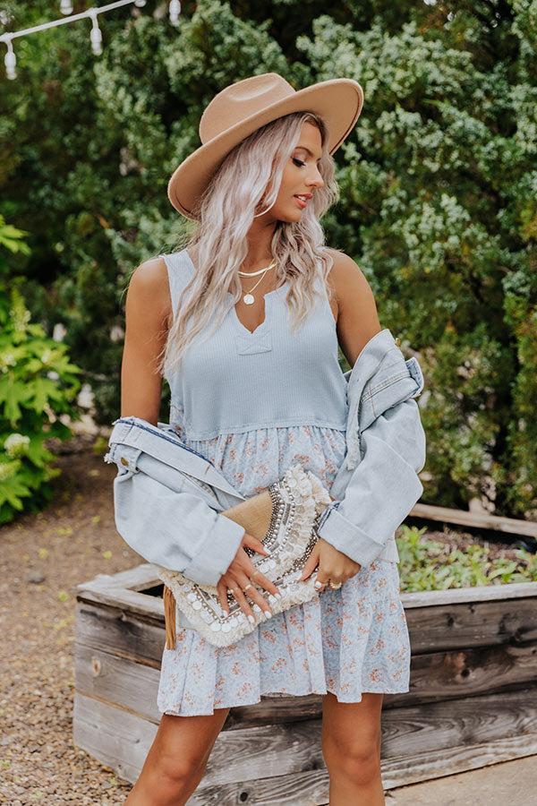 Impressions Soho Endeavors Babydoll Dress In Sky Blue