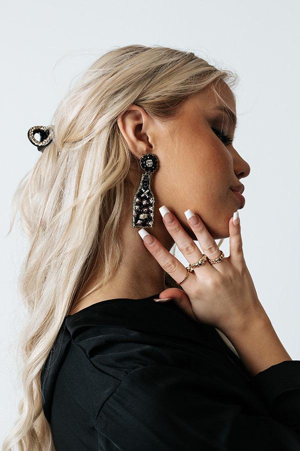 Impressions Something to Celebrate Beaded Earrings In Black