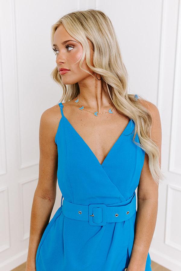 Impressions Sonoma Girls Trip Mini Dress In Ocean Blue