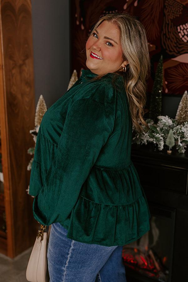 Impressions Sonoma Sways Shift Top In Hunter Green Curves