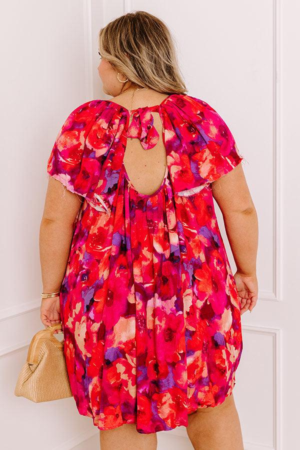 Impressions Southern Flair Floral Mini Dress Curves