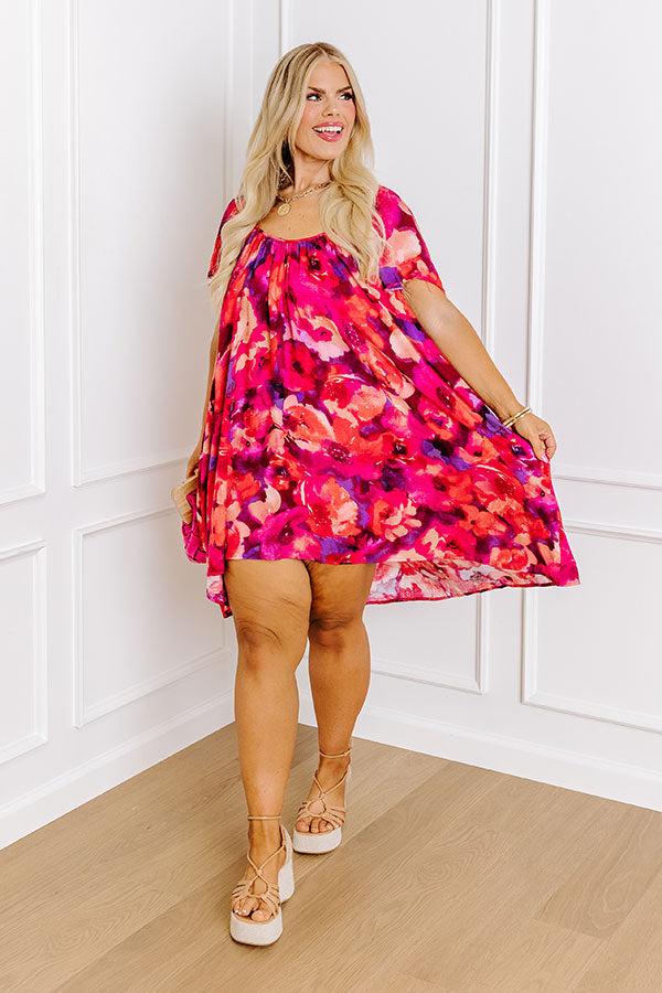 Impressions Southern Flair Floral Mini Dress Curves