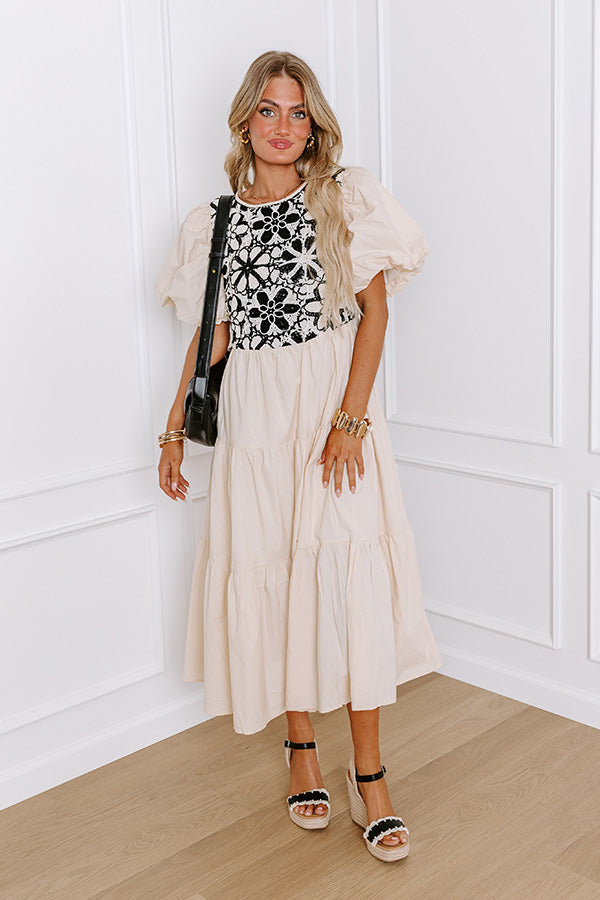 Impressions Southern Smiles Crochet Midi in French Vanilla