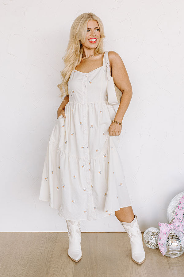 Impressions Southern Sunsets Embroidered Midi Curves