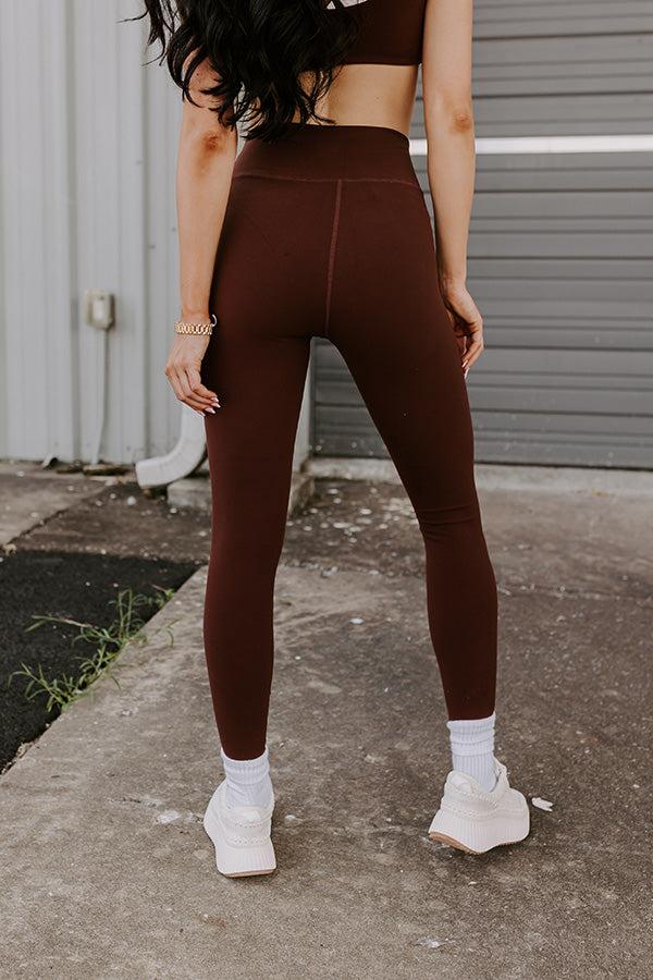 Impressions Sporty Spice Butter Soft High Waist Legging In Chocolate