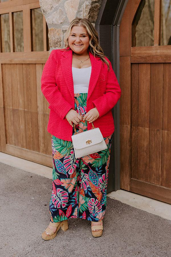 Impressions Spotted Under The Palms High Waist Pants Curves