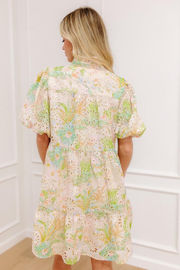 Impressions Springtime Grace Floral Eyelet Mini Dress