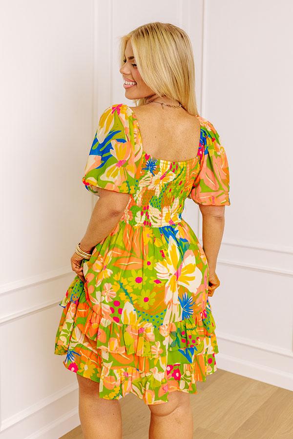 Impressions St. Lucia Love Smocked Mini Dress Curves