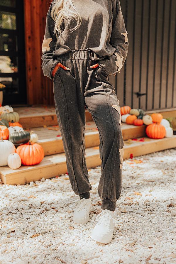 Impressions Star Of The Cozy High Waist Vintage Wash Joggers