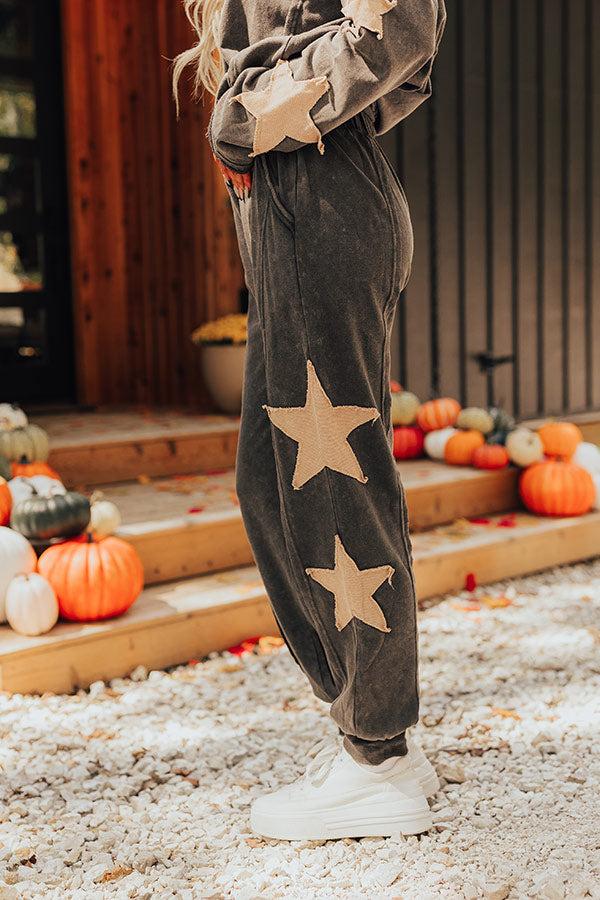 Impressions Star Of The Cozy High Waist Vintage Wash Joggers