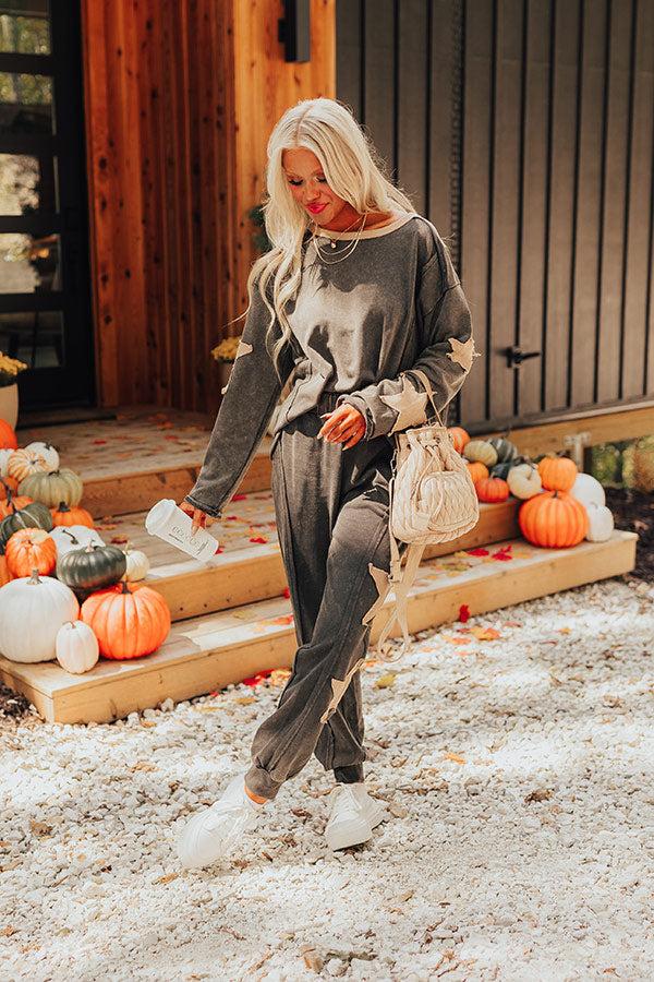 Impressions Star Of The Cozy High Waist Vintage Wash Joggers