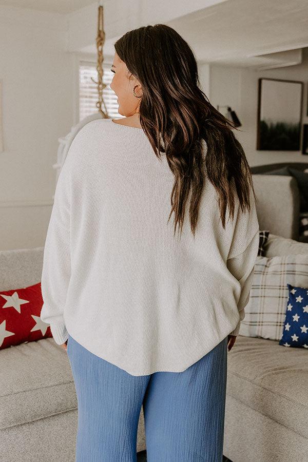 Impressions Star-Spangled Evening Knit Sweater Curves