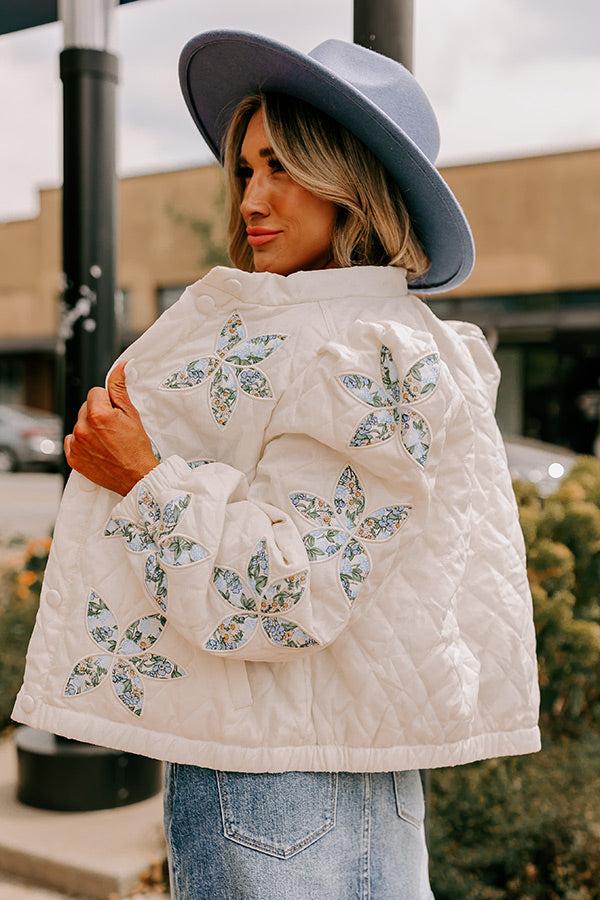 Impressions Statement Maker Quilted Jacket In Ivory
