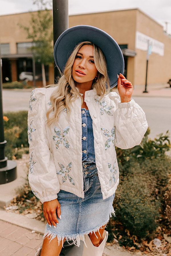 Impressions Statement Maker Quilted Jacket in Ivory