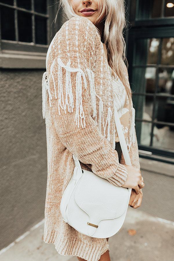 Impressions Stating Facts Faux Leather Crossbody In Ivory