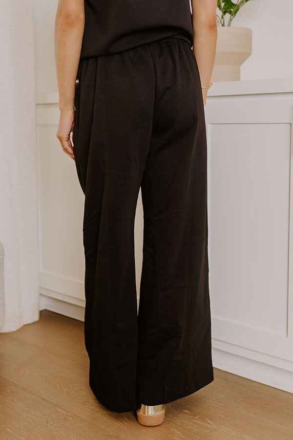 Impressions Street Style Chic High Waist Scuba Pants In Black