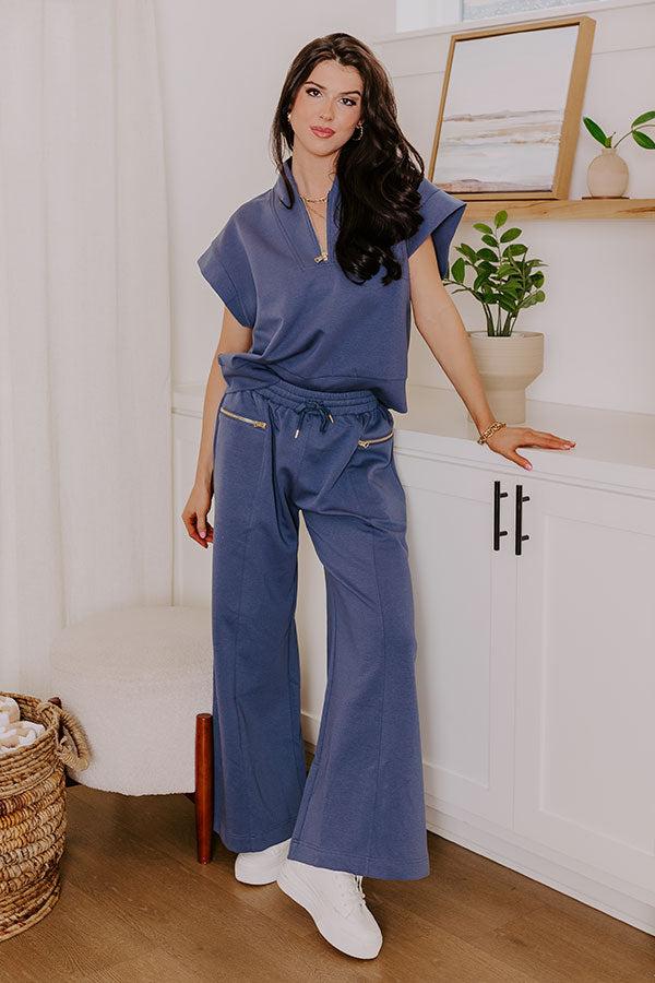 Impressions Street Style Chic High Waist Scuba Pants in Riverside