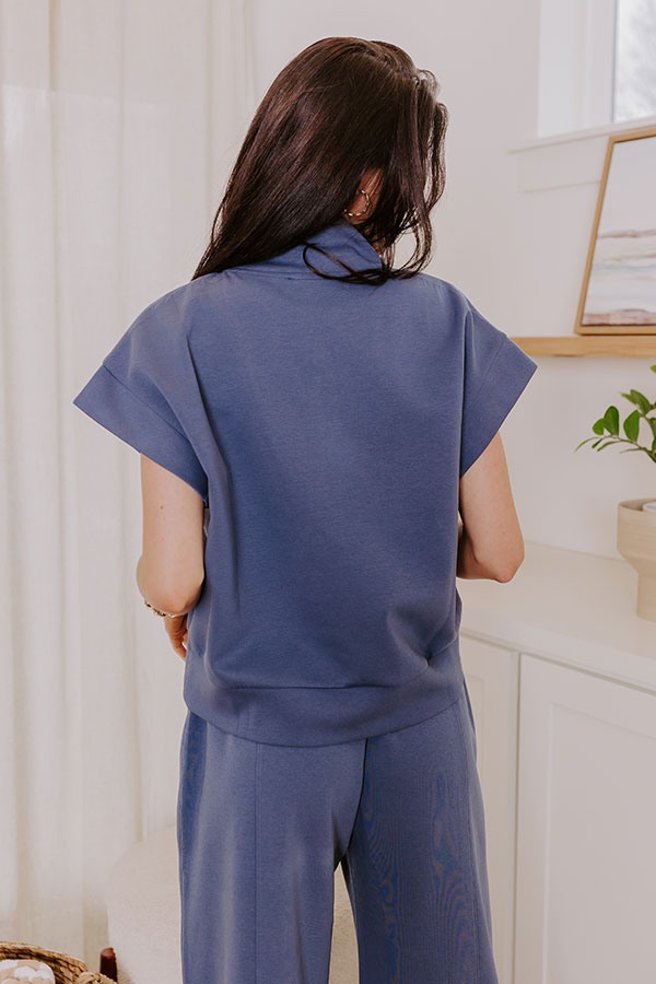 Impressions Street Style Chic Scuba Top In Riverside