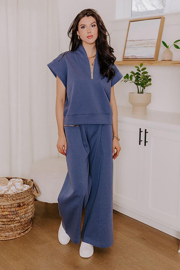 Impressions Street Style Chic Scuba Top In Riverside