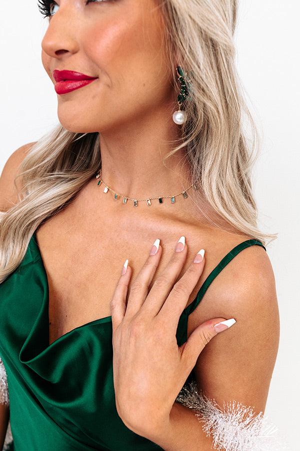 Impressions String Lights And Late Nights Necklace In Green