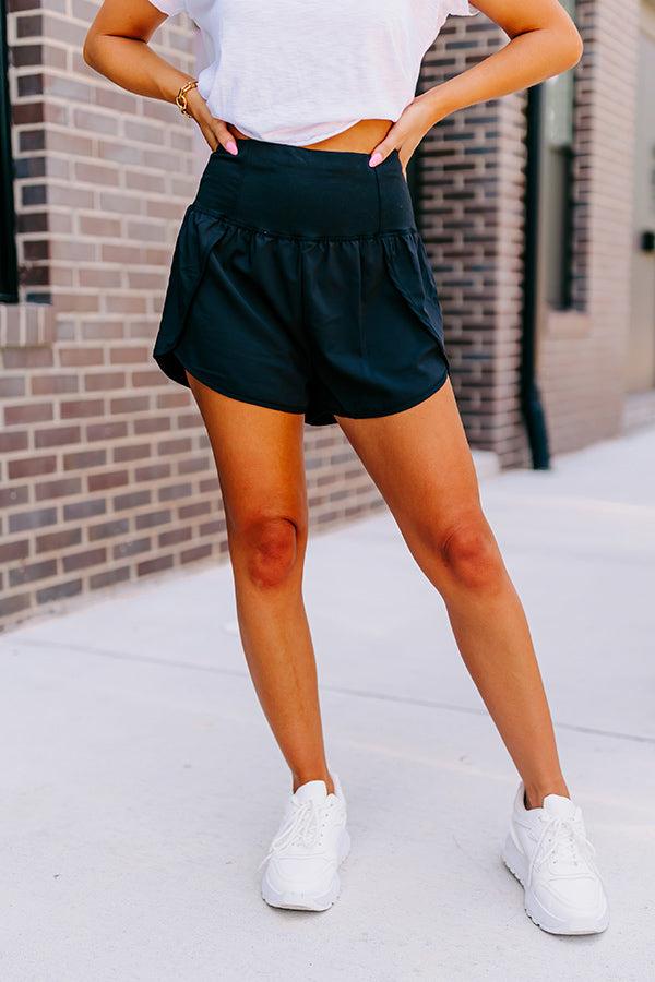 Impressions Strive For Greatness High Waist Shorts In Black