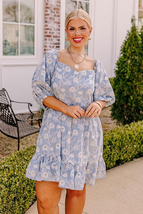 Impressions Sugar And Spice Eyelet Mini Dress Curves