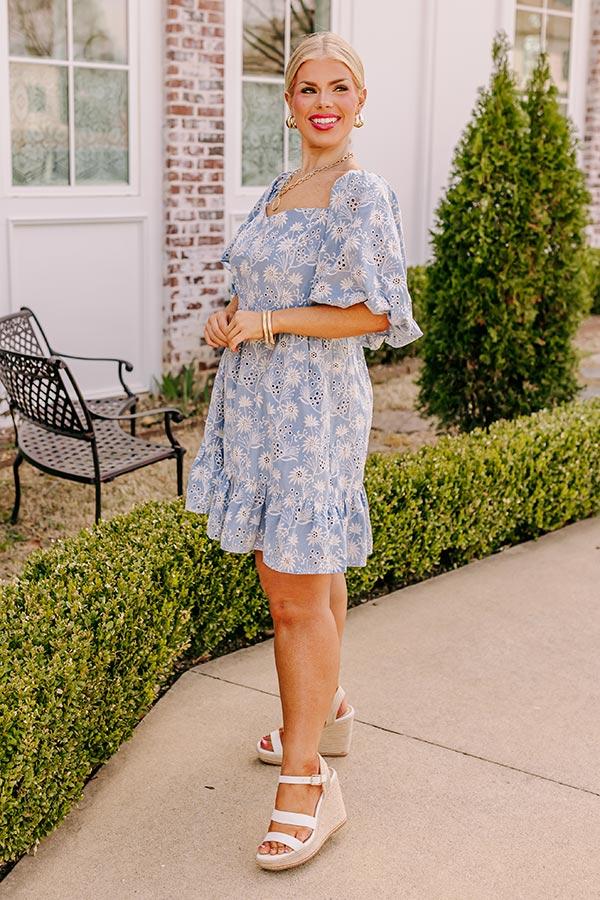 Impressions Sugar And Spice Eyelet Mini Dress Curves