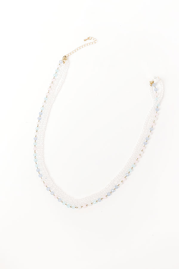 Impressions Summer Mirage Layered Necklace In Clear