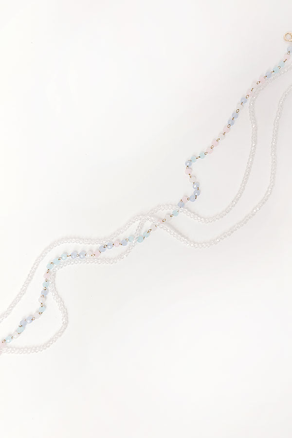Impressions Summer Mirage Layered Necklace in Clear
