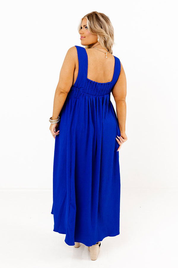 Impressions Sun-Kissed Sands Midi In Royal Blue Curves